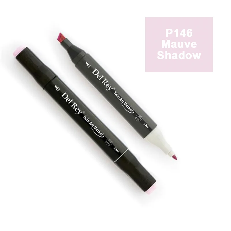 DEL REY TWIN MARKER P146 MAUVE SHADOW ÇİFT TARAFLI GRAFİK KALEMİ MN-DR146 (Best)