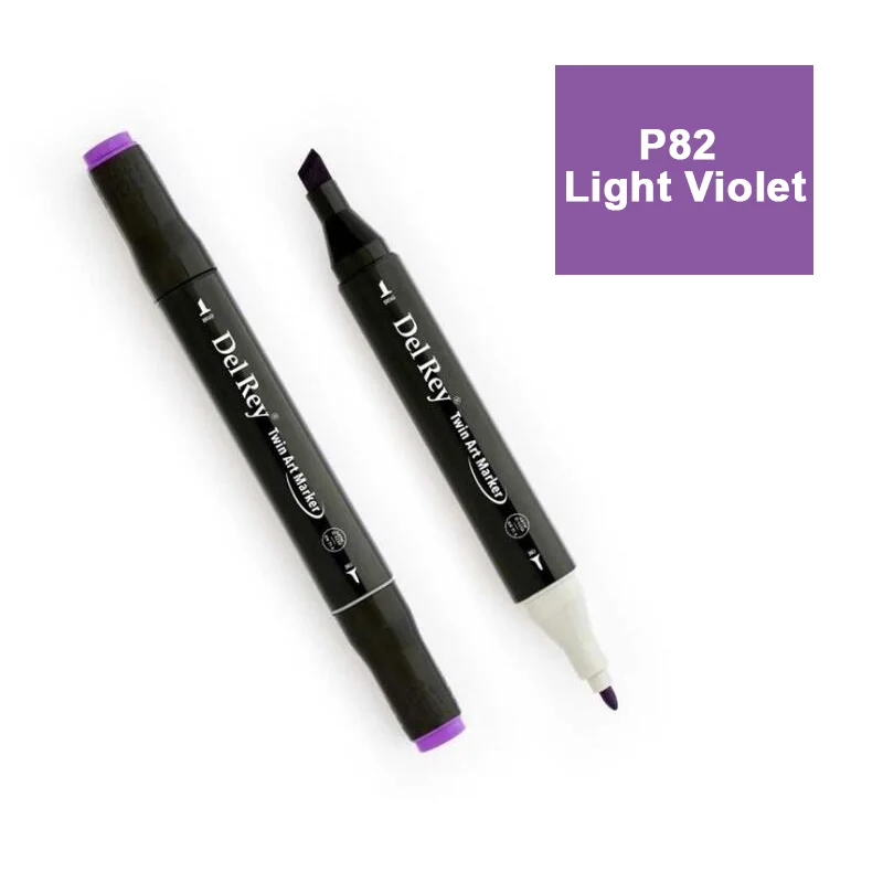 DEL REY TWIN MARKER P82 LİGHT VİOLET ÇİFT UÇLU GRAFİK KALEMİ MN-DR082 (Best)