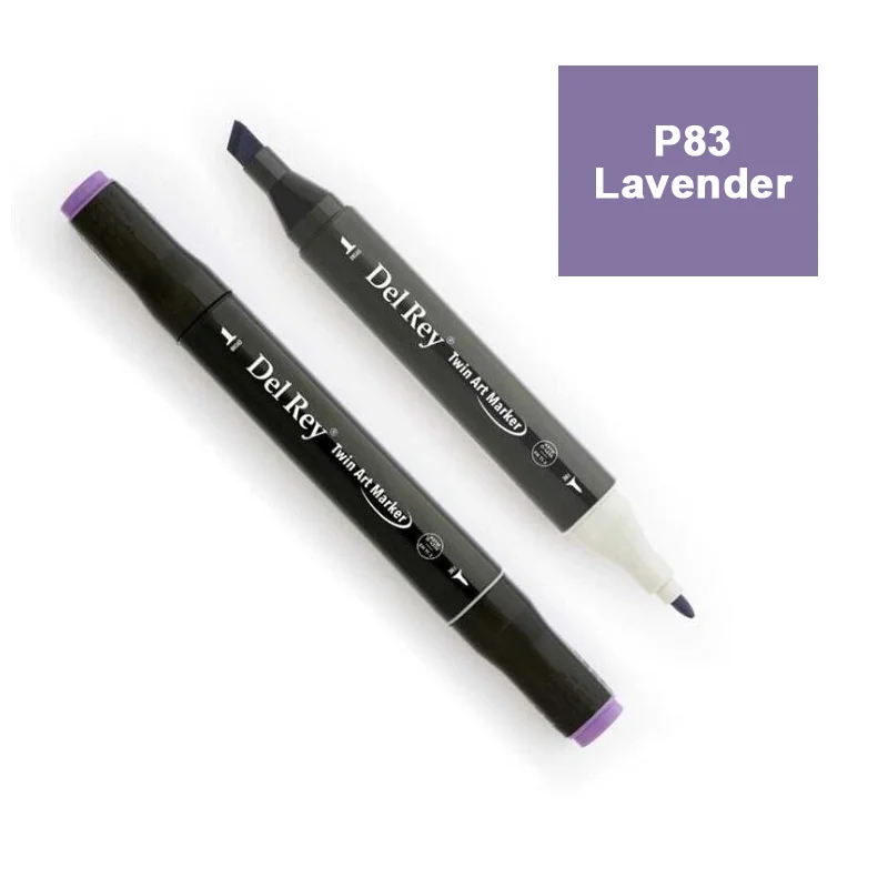 DEL REY TWIN MARKER P83 LAVENDER ÇİFT UÇLU GRAFİK KALEMİ MN-DR083 (Best)