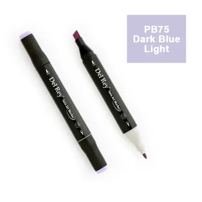 DEL REY TWIN MARKER PB75 DARK BLUE LİGHT ÇİFT UÇLU GRAFİK KALEMİ MN-DR075 (Best)