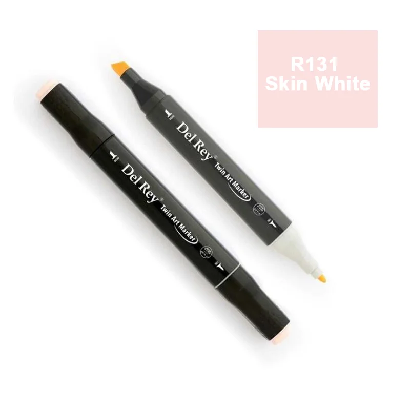 DEL REY TWIN MARKER R131 SKİN WHİTE ÇİFT UÇLU GRAFİK KALEMİ MN-DR131 (Best)