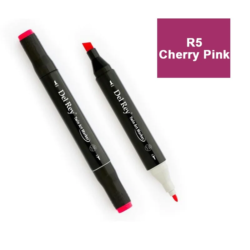 DEL REY TWIN MARKER R5 CHERRY PİNK ÇİFT UÇLU GRAFİK KALEMİ MN-DR005 (Best)