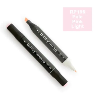 DEL REY TWIN MARKER RP196 PALE PINK LIGHT ÇİFT UÇKU GRAFİK KALEMİ MN-DR0196 (Best)