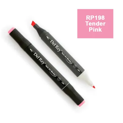 DEL REY TWIN MARKER RP198 TENDER PİNK ÇİFT UÇLU GRAFİK KALEMİ MN-DR198 (Best)