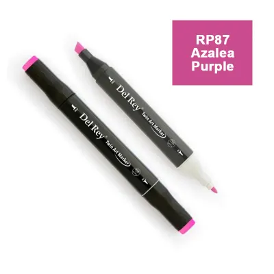 DEL REY TWIN MARKER RP87 AZALEA PURPLE ÇİFT UÇLU GRAFİK KALEMİ MN-DR087 (Best)