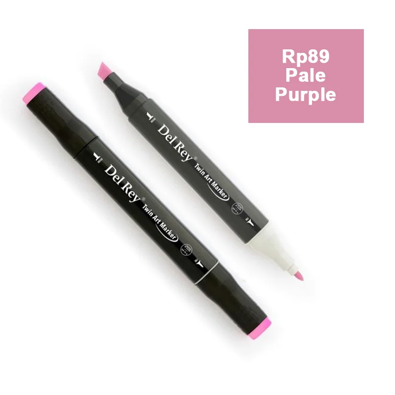 DEL REY TWIN MARKER RP89 PALE PURPLE ÇİFT UÇLU GRAFİK KALEMİ MN-DR089 (Best)