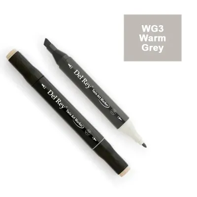 DEL REY TWIN MARKER WG3 WARM GREY ÇİFT UÇLU GRAFİK KALEMİ MN-DRWG3 (Best)