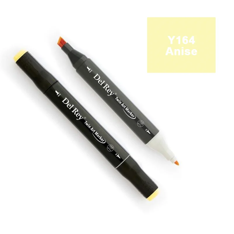 DEL REY TWIN MARKER Y164 ANİSE ÇİFT UÇLU GRAFİK KALEMİ MN-DR164 (Best)