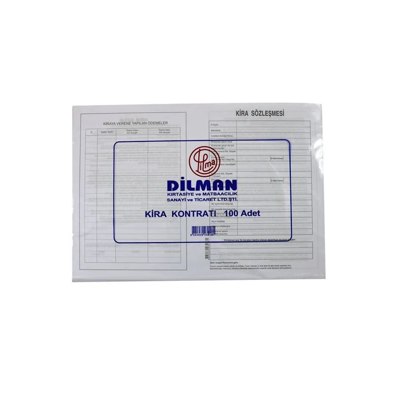 DİLMAN KİRA KONTRATI 100 LÜ (Best)