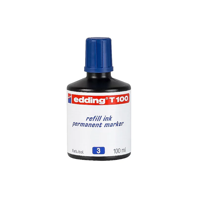 EDDİNG T100 MAVİ PERMANENT MÜREKKEP 100ML (Best)