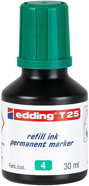 EDDİNG T25 YEŞİL PERMANENT MÜREKKEB 25ML (Best)