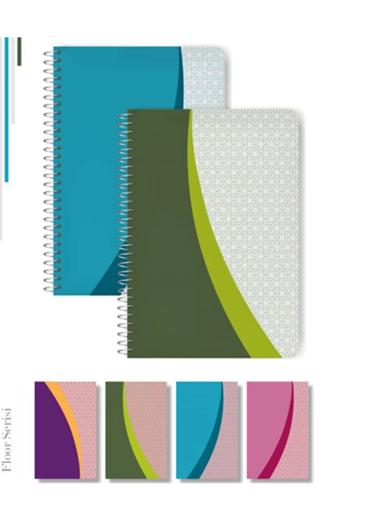 ELMA FLOOR 17x24 120 YP ÇİZGİLİ SPİRALLİ SERT KAPAK DEFTER (Best)