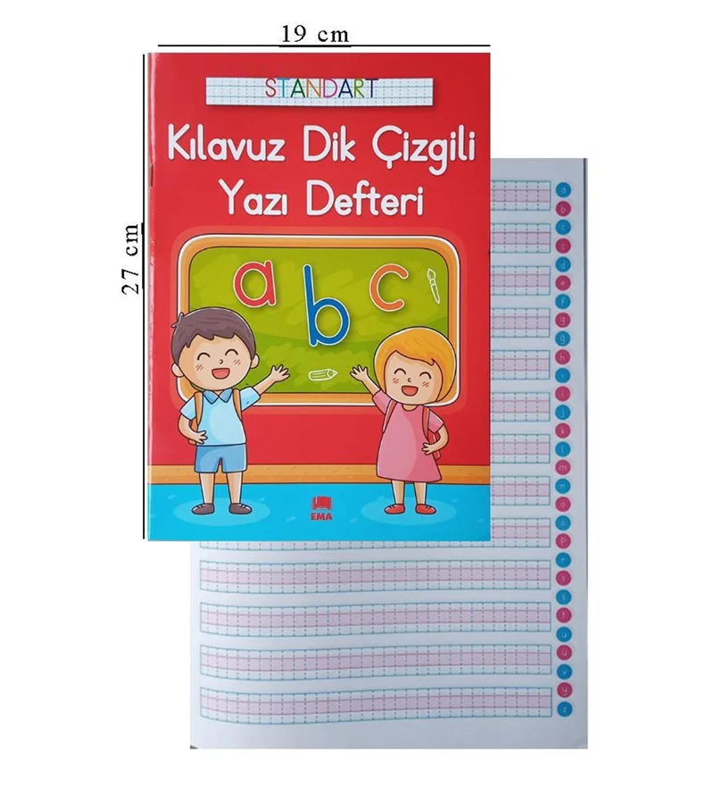 EMA A4 KILAVUZ DİK ÇİZGİLİ GÜZEL YAZI DEFTERİ (Best)