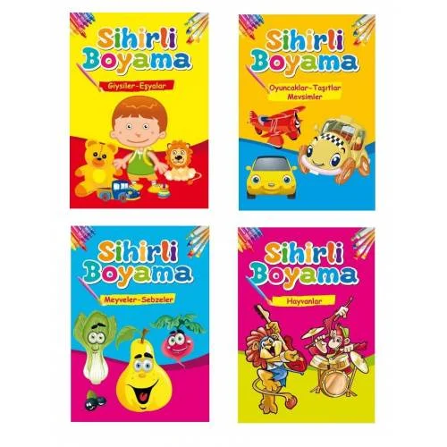 EMA ÇOCUK SİHİRLİ BOYAMA KİTABI 1-4 (Best)