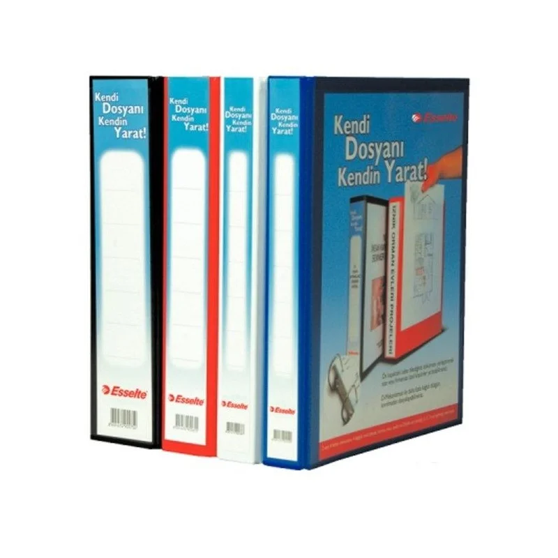 ESSELTE 4656341 KIRMIZI 3 Cm.4 D HALKALI KLASÖR (Best)