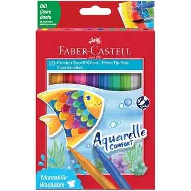 FABER 10 RENK COMFORT AQUARELLE KEÇELİ KALEM 000020 (Best)