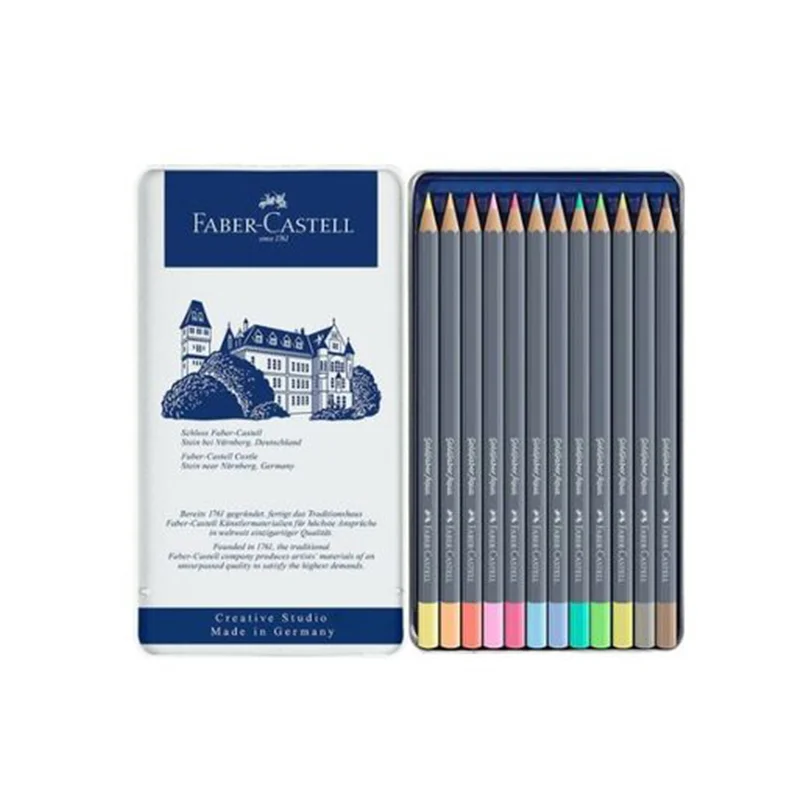 FABER 12 RENK AQUA PASTEL BOYA KALEMİ METAL KUTU 881146220 (Best)