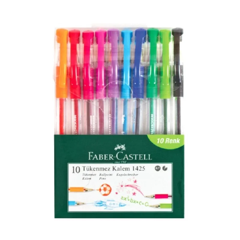 FABER 1425 TÜKENMEZ KALEM 10 RENK 14255700 (Best)