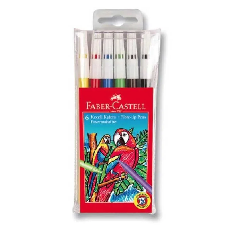 FABER 6 RENK YIKANABİLİR KEÇELİ KALEM 671551060 (Best)