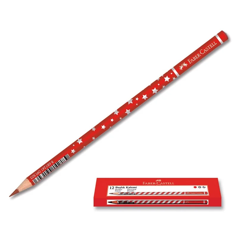 FABER KIRMIZI BAŞLIK KALEMİ YILDIZ 1131450001 (Best)
