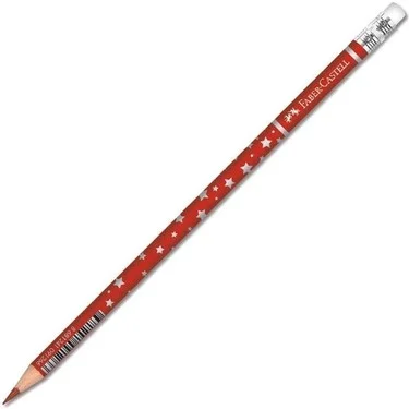 FABER KIRMIZI BAŞLIK KALEMİ YILDIZ SİLGİLİ 1131459001 (Best)