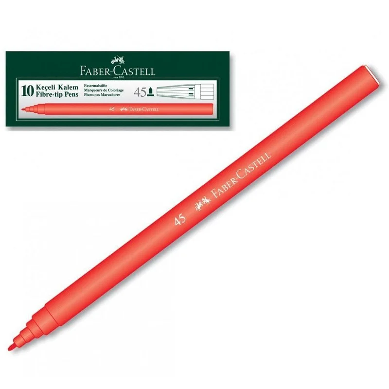 FABER KIRMIZI KEÇELİ KALEM 45 155003 (Best)