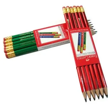 FABER KÖŞELİ SİLGİLİ MERCANLI KURŞUN KALEM 44212000 (Best)