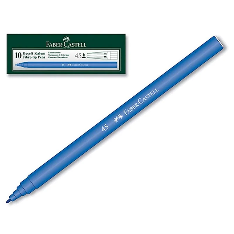 FABER MAVİ KEÇELİ KALEM 45 155001 (Best)