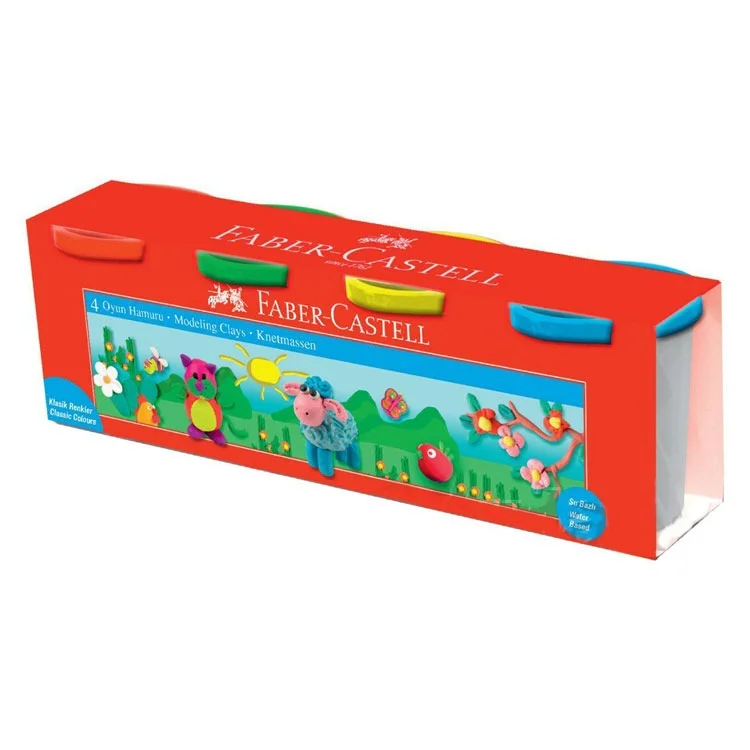 FABER OYUN HAMURU 4 RENK KLASİK RENKLER 100 GR 5170000041 (Best)