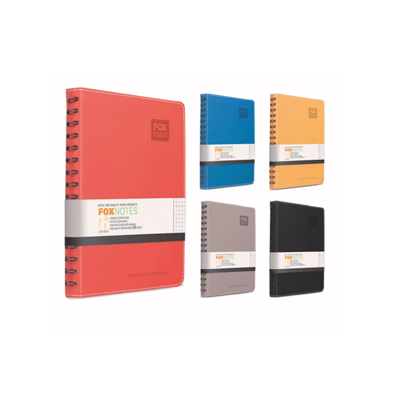GIPTA FOX SPİRALLİ DERİ KPK A5 120 YP KARELİ DEFTER 6177 (Best)