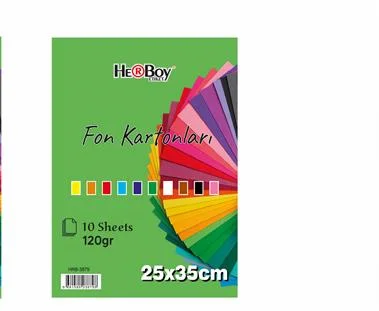 HERBOY FON KARTONU 25X35 KARIŞIK 10'LU HRB-3879 (Best)