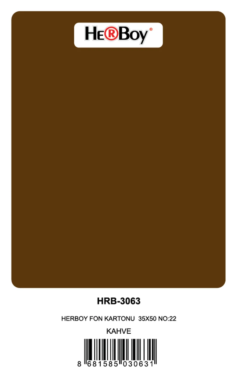 HERBOY FON KARTONU 35X50 NO:22 KAHVE 100 LÜ HRB-3063 (Best)