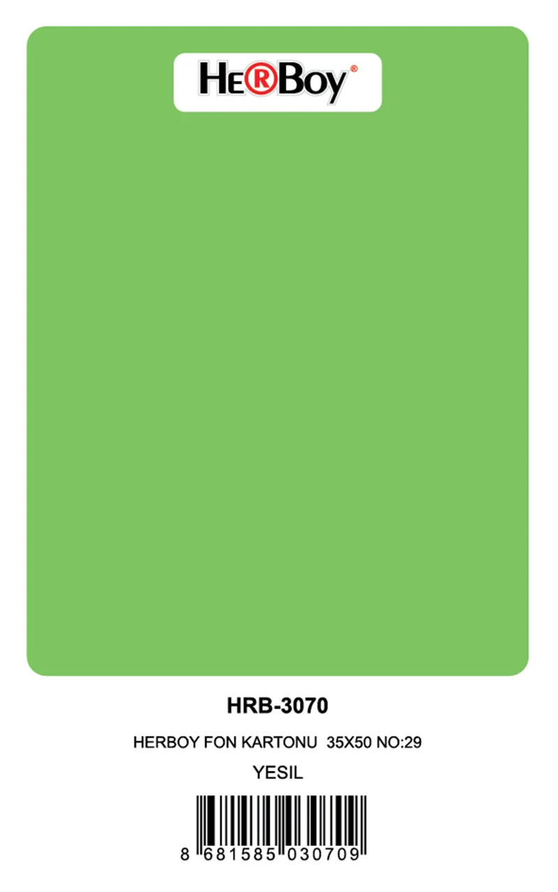HERBOY FON KARTONU 35X50 NO:29 YEŞİL 100 LÜ HRB-3070 (Best)