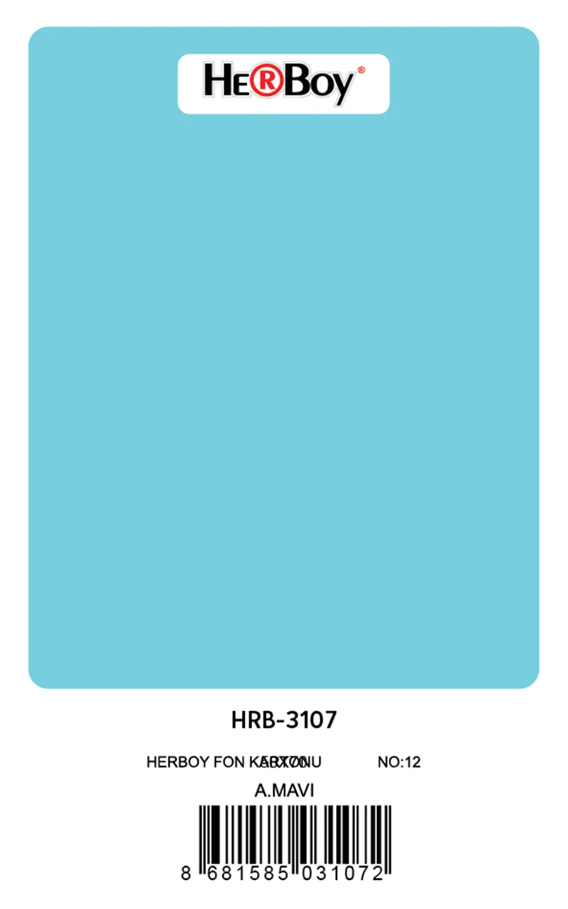HERBOY FON KARTONU 50x70 AÇIK MAVİ NO:12 160 GR 100 LÜ HRB-3107 (Best)