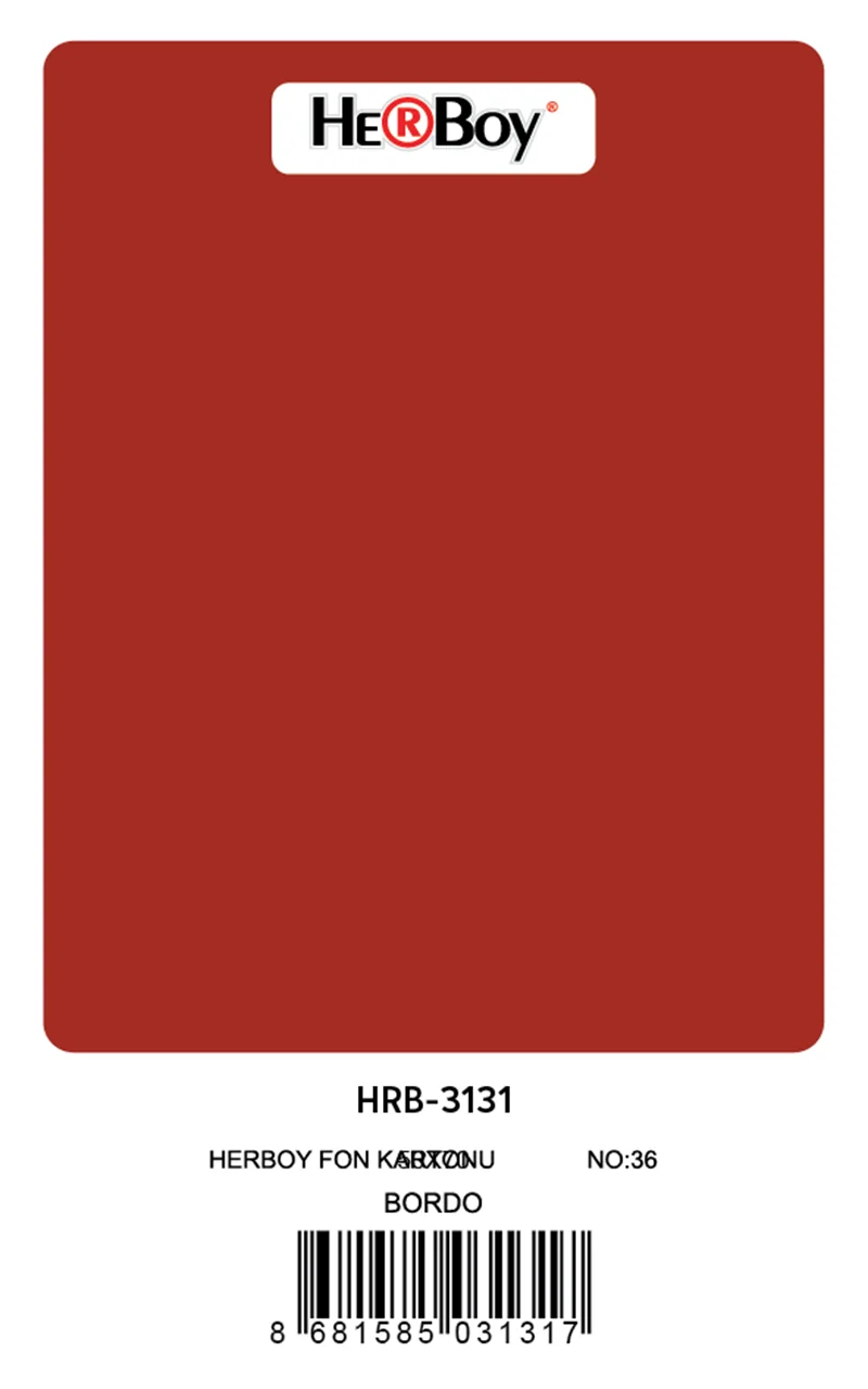 HERBOY FON KARTONU 50x70 BORDO NO:36 160 GR 100 LÜ HRB-3131 (Best)