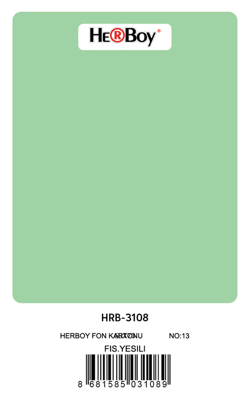 HERBOY FON KARTONU 50x70 FISTIK YEŞİL NO:13 160 GR 100 LÜ HRB-3108 (Best)