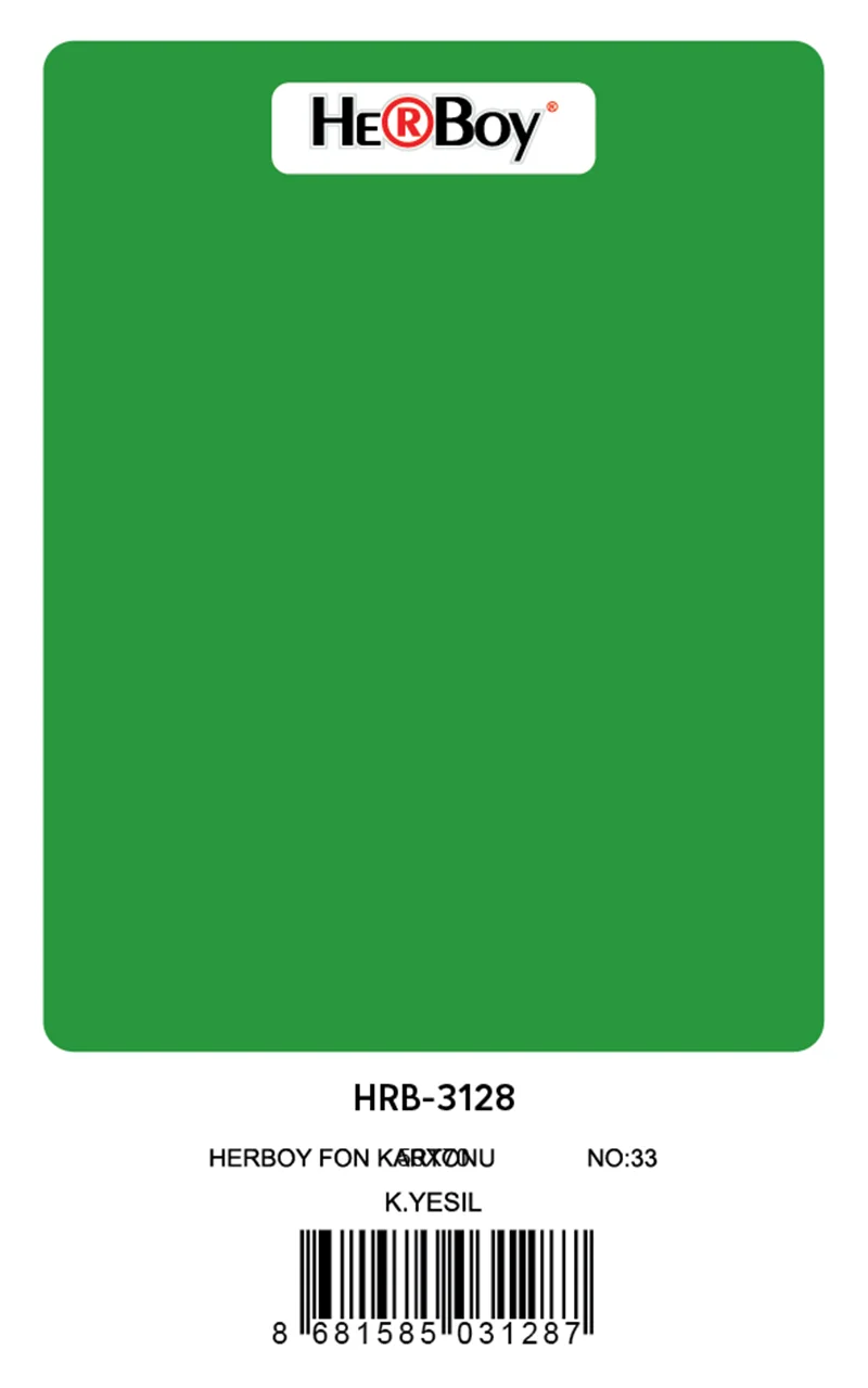 HERBOY FON KARTONU 50x70 KOYU YEŞİL NO:33 160 GR 100 LÜ HRB-3128 (Best)