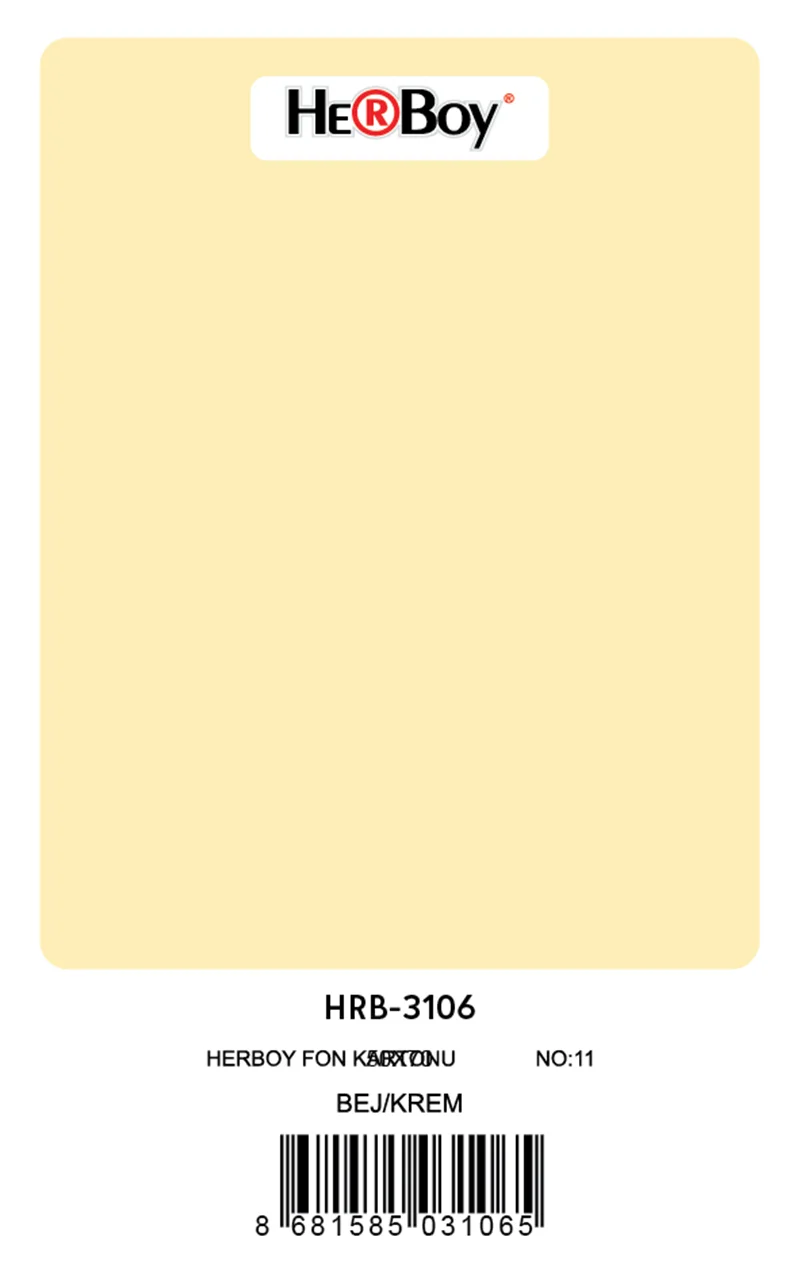 HERBOY FON KARTONU 50x70 KREM NO:11 160 GR 100 LÜ HRB-3106 (Best)