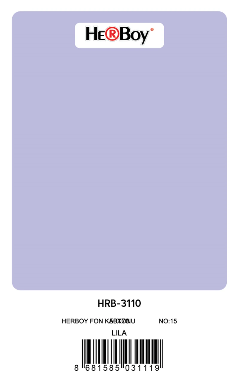 HERBOY FON KARTONU 50x70 LİLA NO:15 160 GR 100 LÜ HRB-3110 (Best)