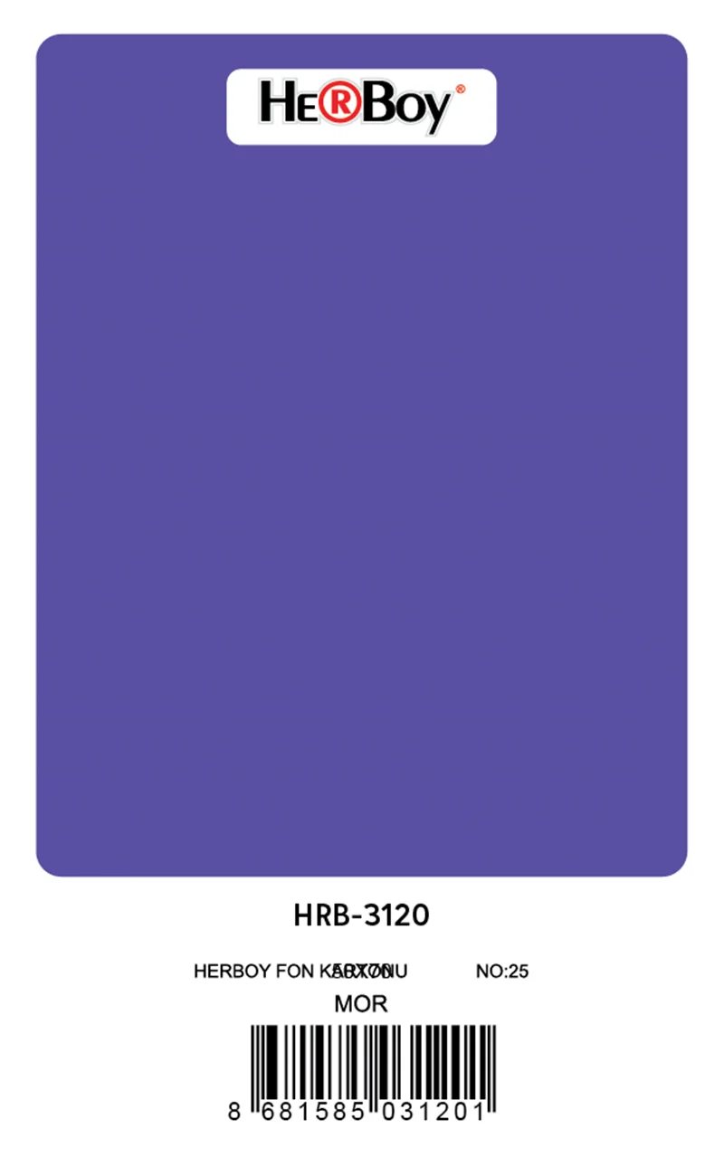 HERBOY FON KARTONU 50x70 MOR NO:25 160 GR 100 LÜ HRB-3120 (Best)