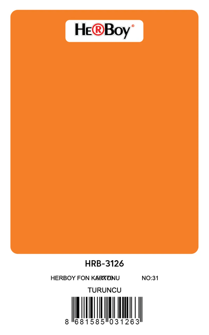 HERBOY FON KARTONU 50x70 TURUNCU NO:31 160 GR 100 LÜ HRB-3126 (Best)