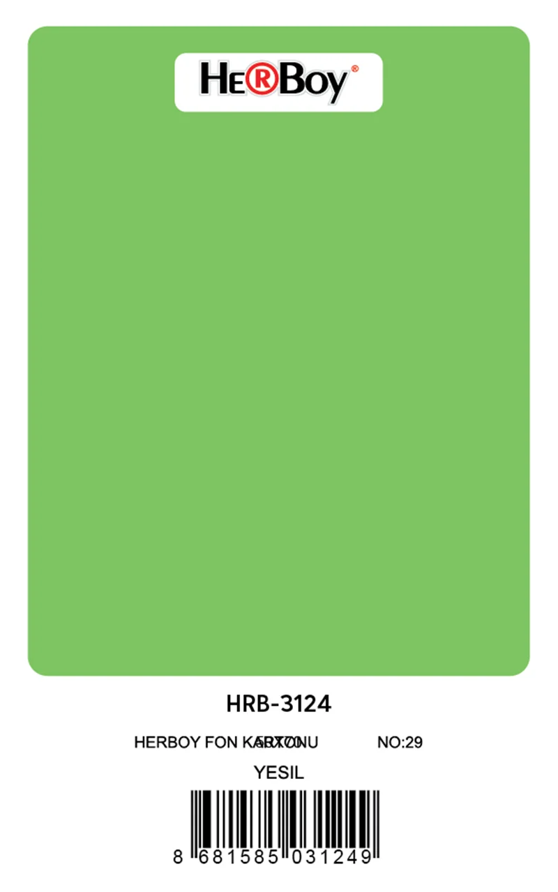 HERBOY FON KARTONU 50x70 YEŞİL NO:29 160 GR 100 LÜ HRB-3124 (Best)