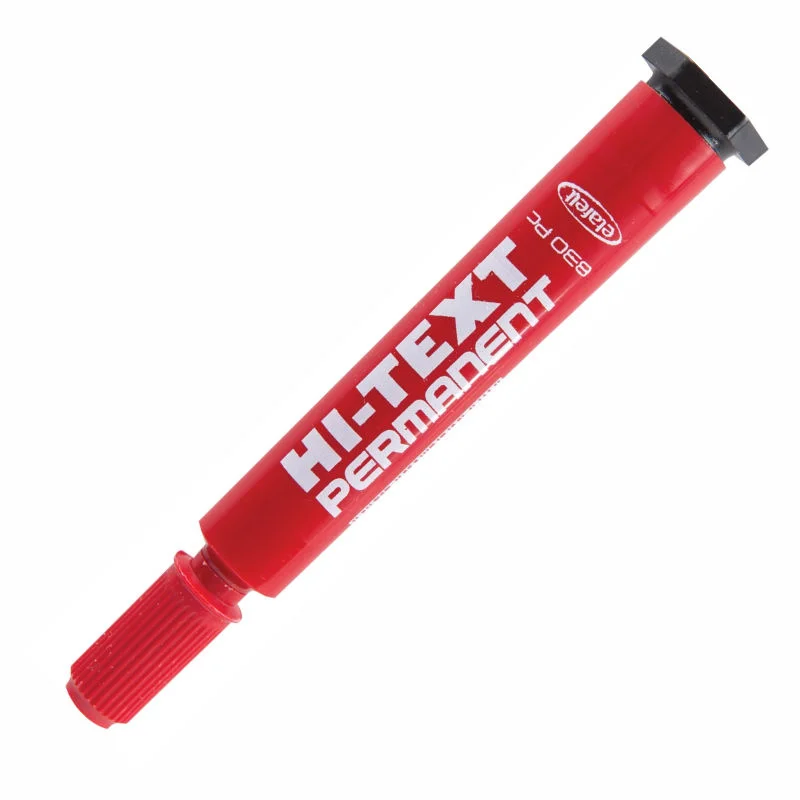 HI-TEXT 830 PC KIRMIZI KESİK UÇ KOLİ KALEMİ (Best)