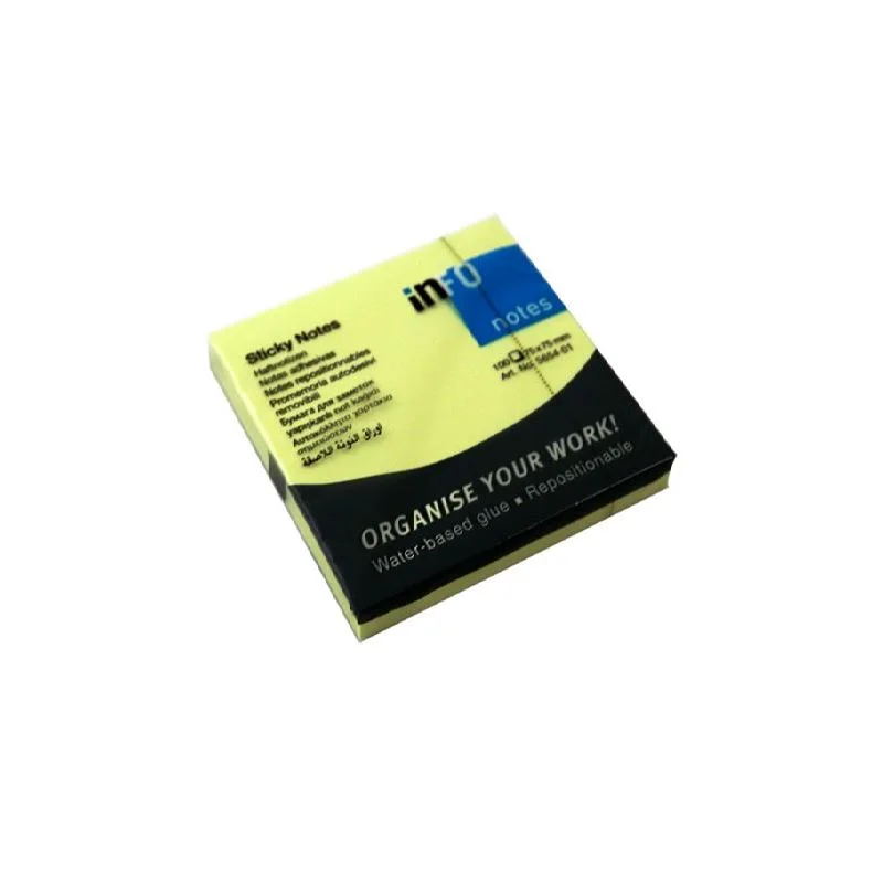 INFO NOTES 75x75 SARI POSTİT 100 yp 565401 (Best)