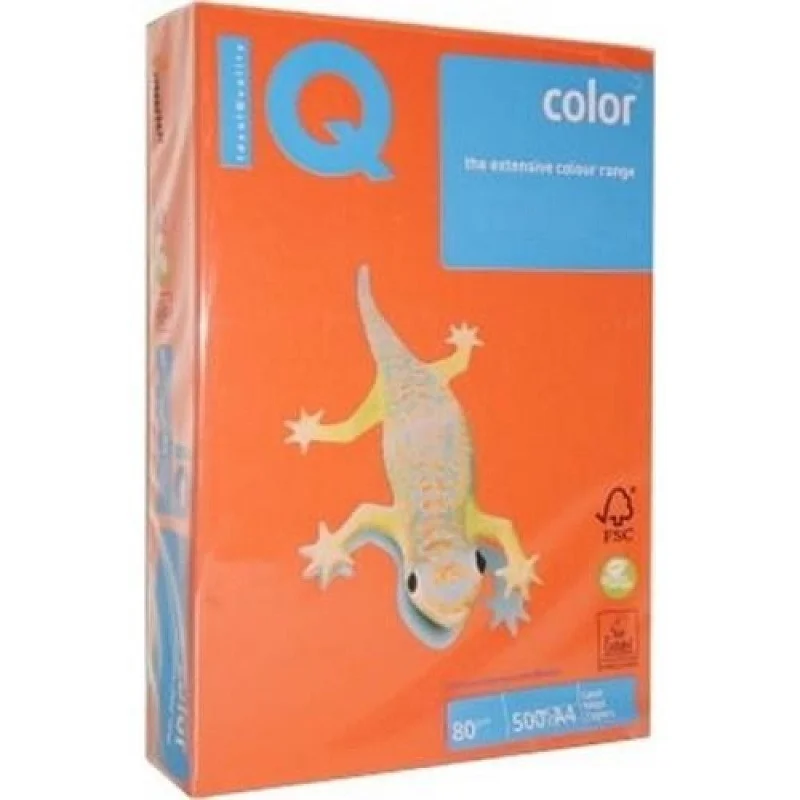 IQ A4 YOĞUN TURUNCU RENKLİ FOTOKOPİ KAĞIDI 80 gr OR43 (Best)