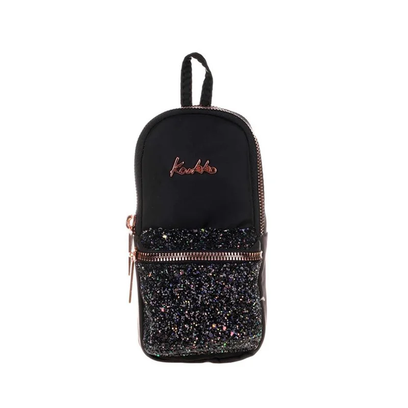 KAUKKO K2471 BRIGHT JUNIOR BAG KALEM ÇANTASI TAŞLI SİYAH (Best)