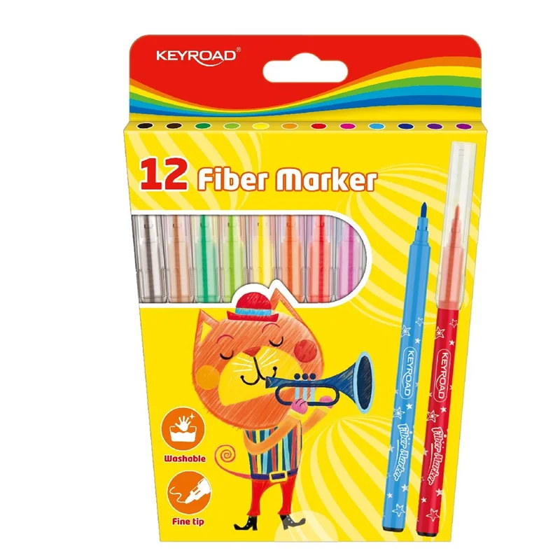 KEYROAD 12 RENK KEÇELİ KALEM KR971587 281590(KAMPANYA) (Best)