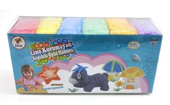 LINO 152017 KÖPÜKLÜ KURUMAYAN OYUN HAMURU 10 GR 6 LI (Best)