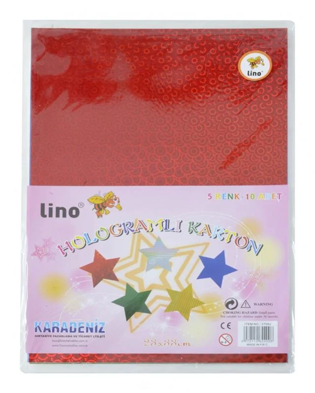 LINO 2709JQ HOLOGRAM KAĞIT 50x70 cm 10 LU (Best)