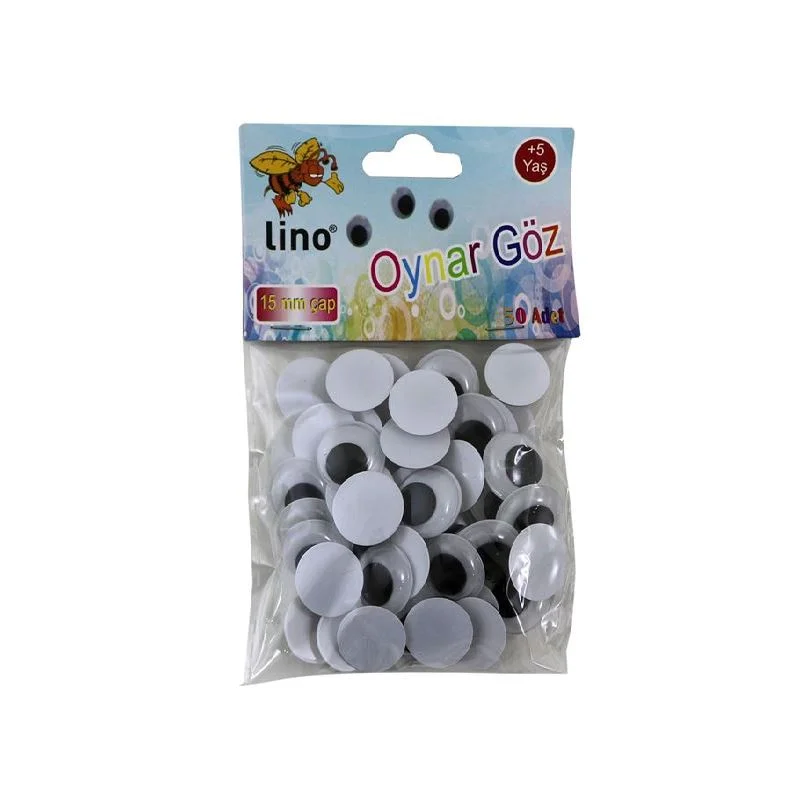 LINO OYNAR GÖZ ORTA BOY 15 mm 50 Lİ RBZ-016-A (Best)
